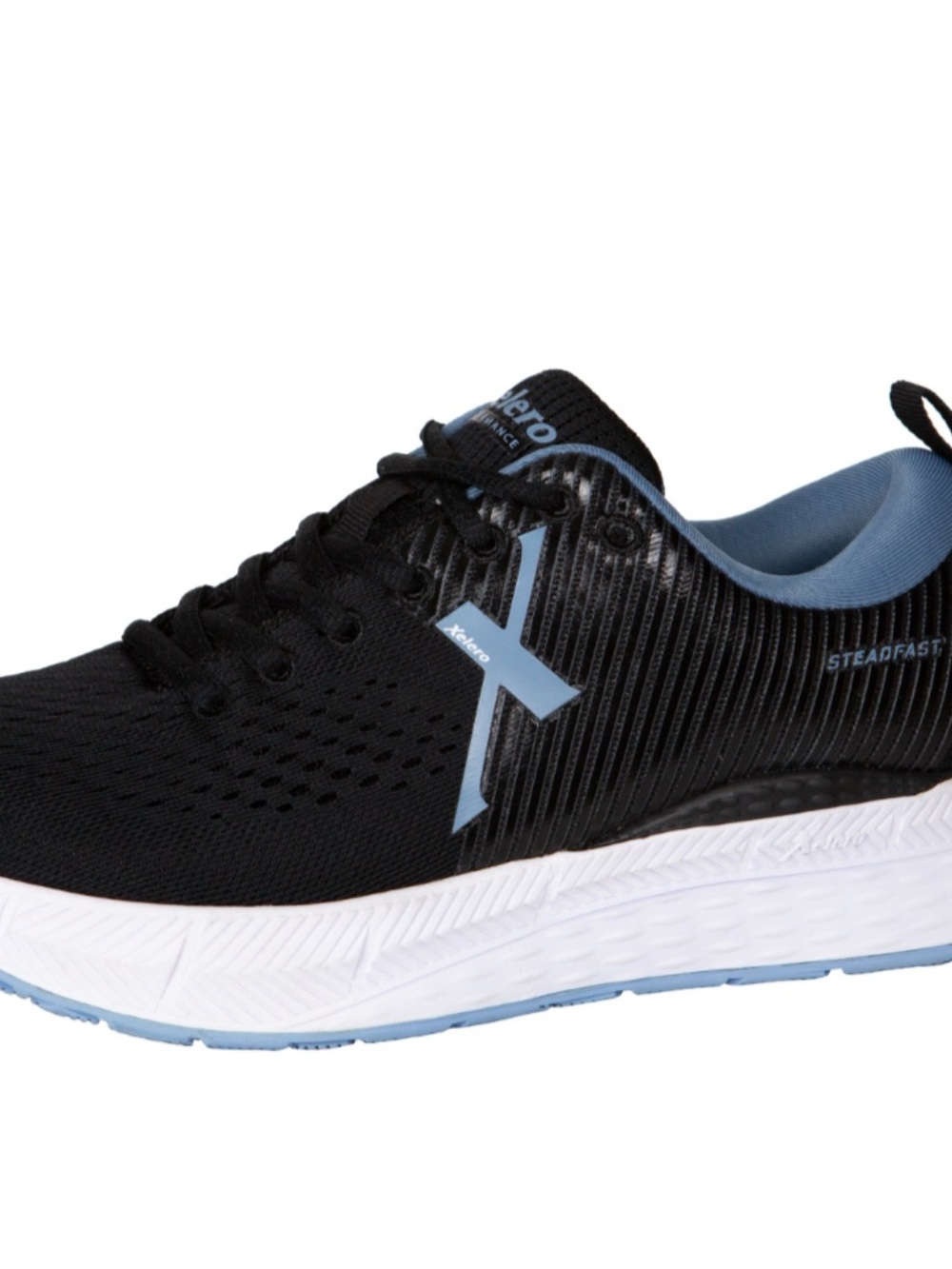 Xelero Steadfast Women’s Black & Light Blue Athletic Running Shoes